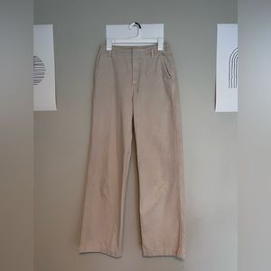 Gap wide leg loose tan trousers / size 4 Long